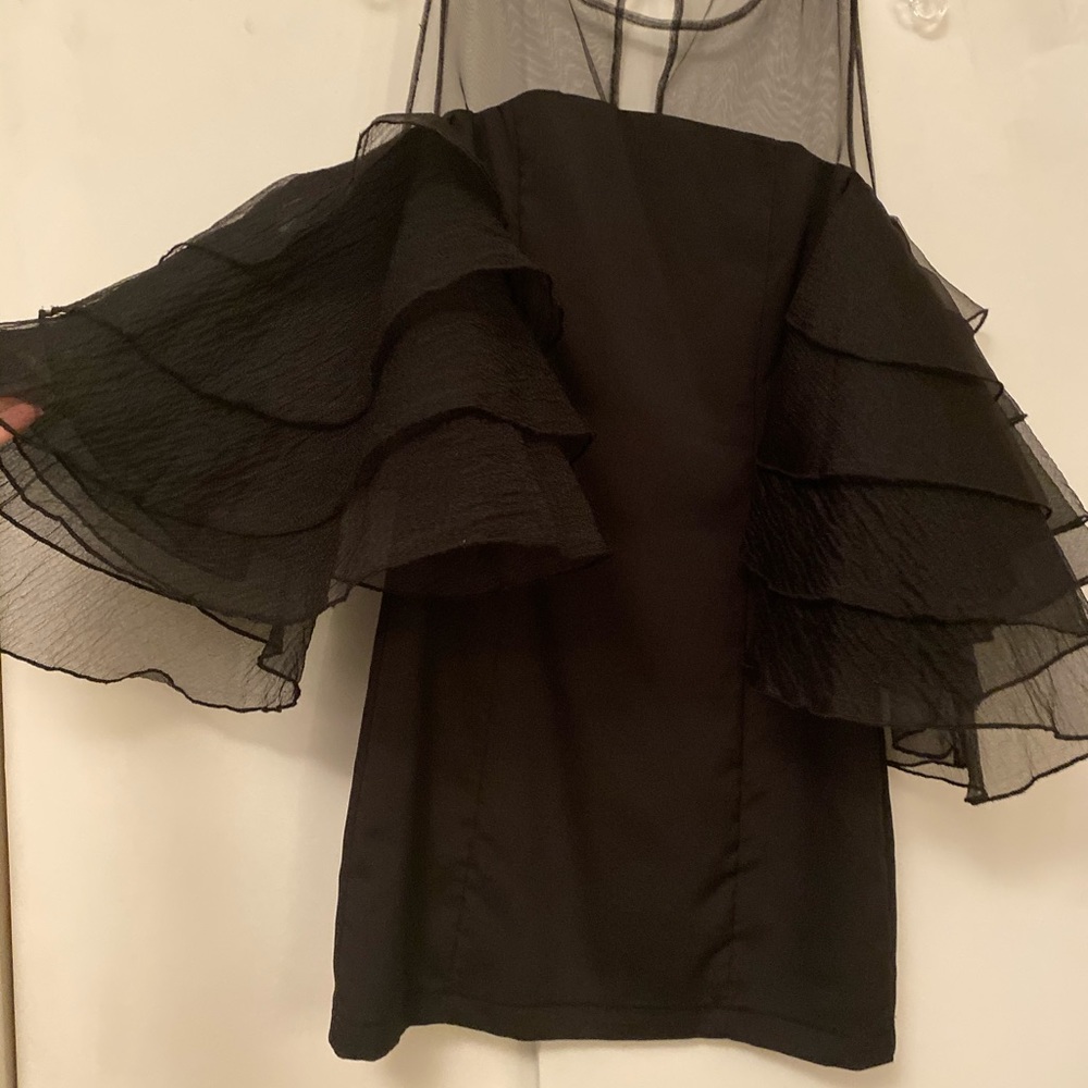 Ruffle cocktail mini dress